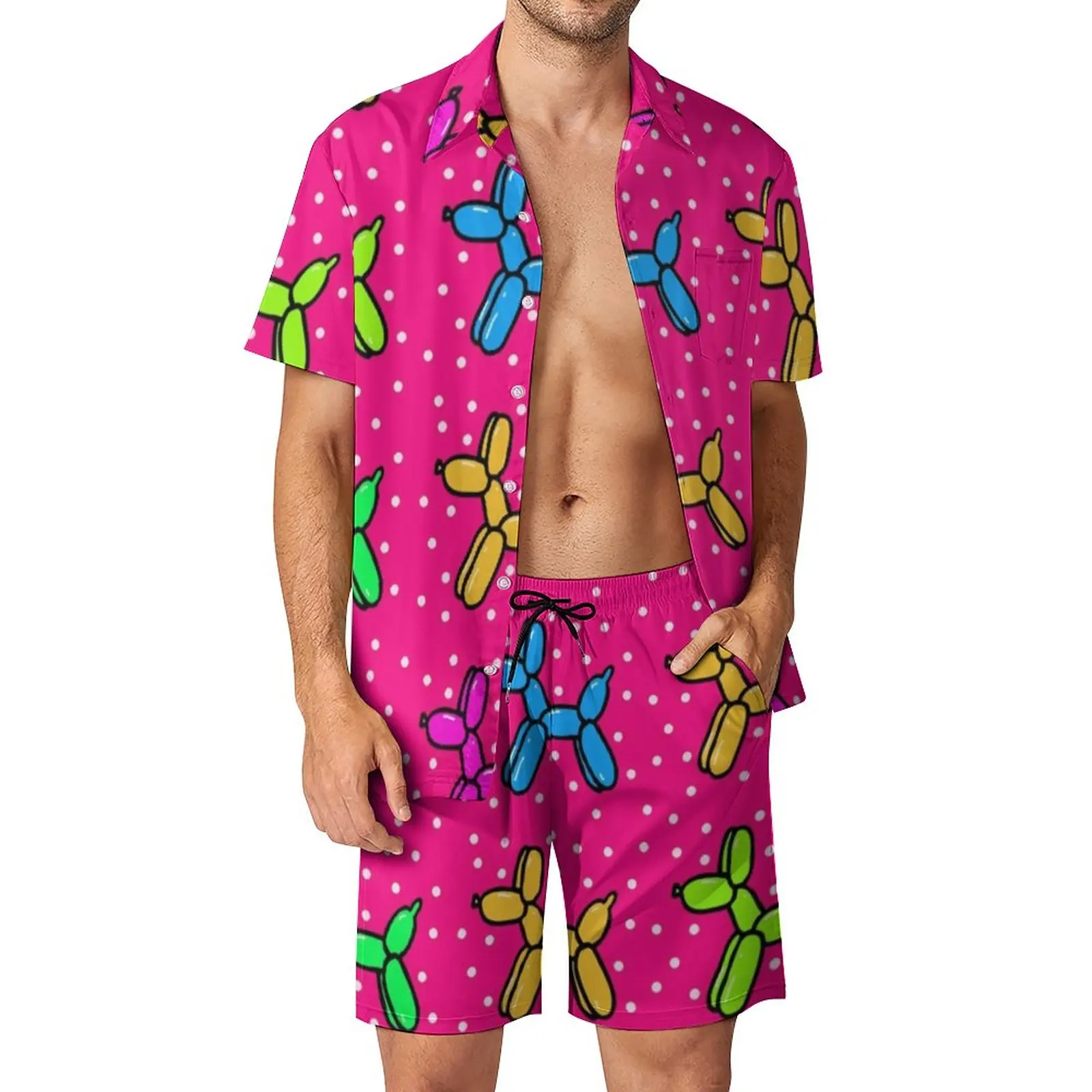 Balloon Dogs Print Men Sets Polka Dots Casual Shirt Set Aesthetic Beach Shorts Summer Design Suit 2 Piece Clothes Plus Size 3XL
Balloon Dogs Print Men Sets Polka Dots Casual Shirt Set Aesthetic Beach Shorts Summer Design Suit 2 Piece Clothes Plus Size 3XL