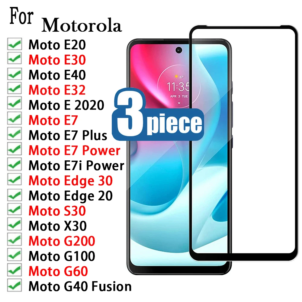 3PCS Full Protective Glass for Motorola E20 E30 E32 E40 Edge S30 X30 Screen Protector for Moto E7 Plus E7i Power G100 G60s Glass
3PCS Full Protective Glass for Motorola E20 E30 E32 E40 Edge S30 X30 Screen Protector for Moto E7 Plus E7i Power G100 G60s Glass