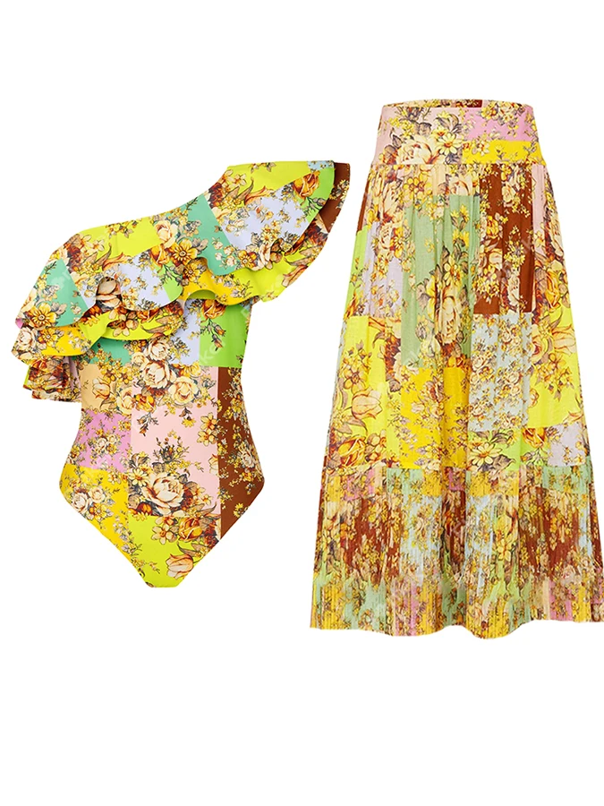 2023 new fashion gold print luxury style off shoulder ruffled one piece swimsuit sexy trendy beachwear and cover up
2023 new fashion gold print luxury style off shoulder ruffled one piece swimsuit sexy trendy beachwear and cover up