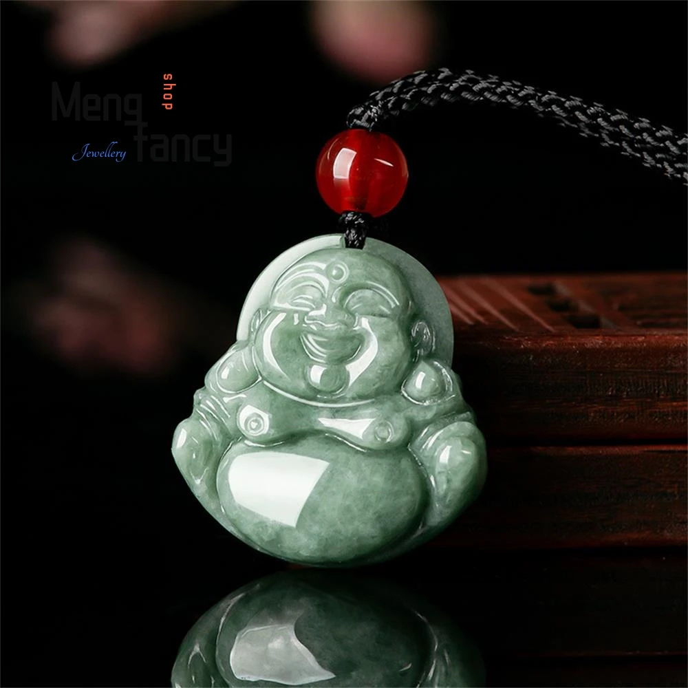 Natural A-goods Jadeite Bean Seed Maitreya Buddha Jade Pendant Exquisite Engraver Buddhist Amulets Best Selling Fashion Jewelry
Natural A-goods Jadeite Bean Seed Maitreya Buddha Jade Pendant Exquisite Engraver Buddhist Amulets Best Selling Fashion Jewelry