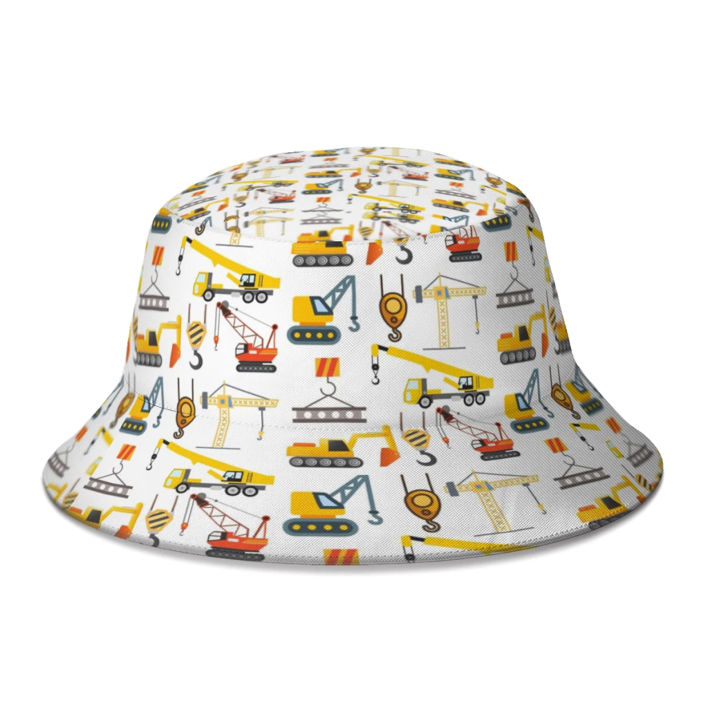 Spring Heavy Earth Mover Construction Machines Bucket Hat for Men Women Excavators Trucks Cartoon Fisherman Hat Hiking Caps
Spring Heavy Earth Mover Construction Machines Bucket Hat for Men Women Excavators Trucks Cartoon Fisherman Hat Hiking Caps