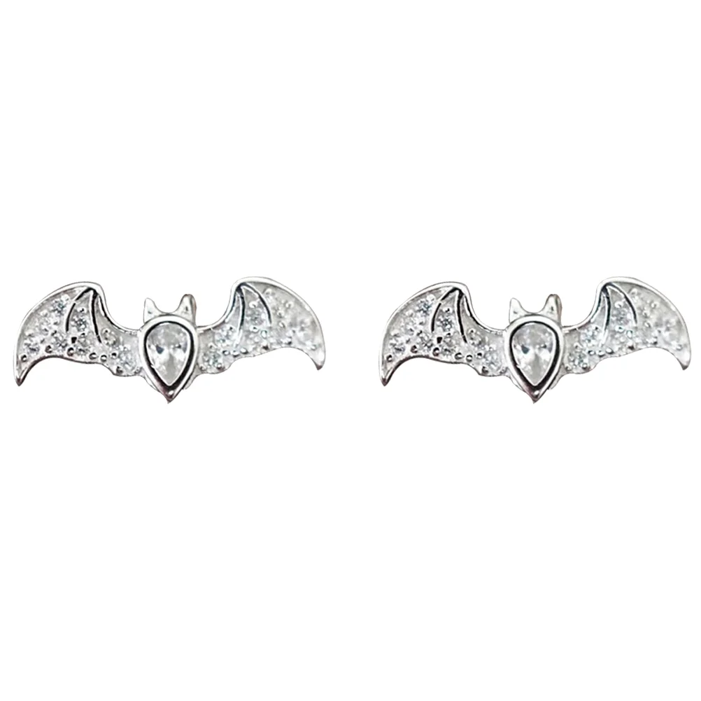 

Ear Studs Women Personality Ladies Earrings Woman Copper Gothic Costume Small Post Bat