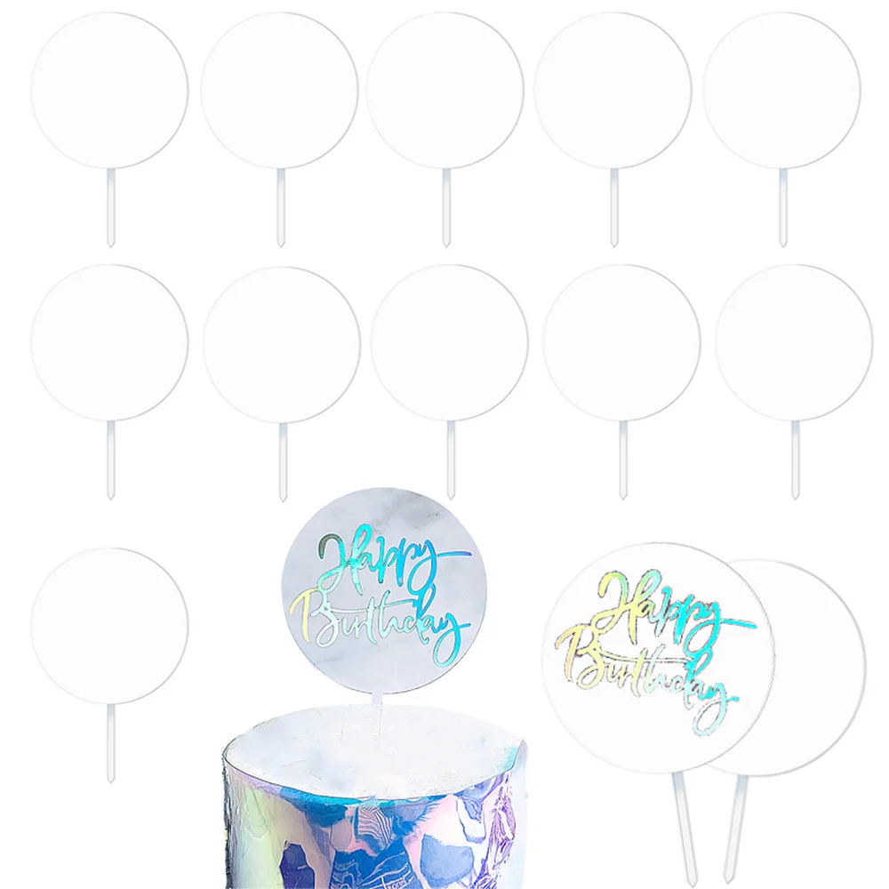 10pcs Transparent Blank Round/Heart Acrylic Cake Toppers DIY Wedding Birthday Party Cupcake Insert Card Cake Decorations Tools
10pcs Transparent Blank Round/Heart Acrylic Cake Toppers DIY Wedding Birthday Party Cupcake Insert Card Cake Decorations Tools