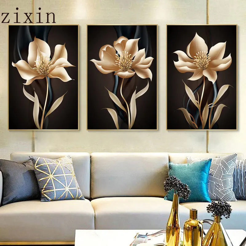 Golden Black Flower Painting Luxury Abstract Wall Art Poster Canvas Modern Poster Wall Pictures for Living Room Home Decor Art
Golden Black Flower Painting Luxury Abstract Wall Art Poster Canvas Modern Poster Wall Pictures for Living Room Home Decor Art