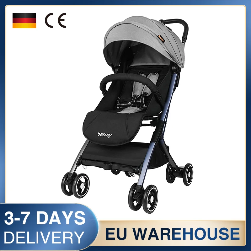 

Besrey Baby Stroller Lightweight Folding Pushchair Pram for Kids Infant Trolley Newborn Cart For Newborn from 0 to 3 Years Old