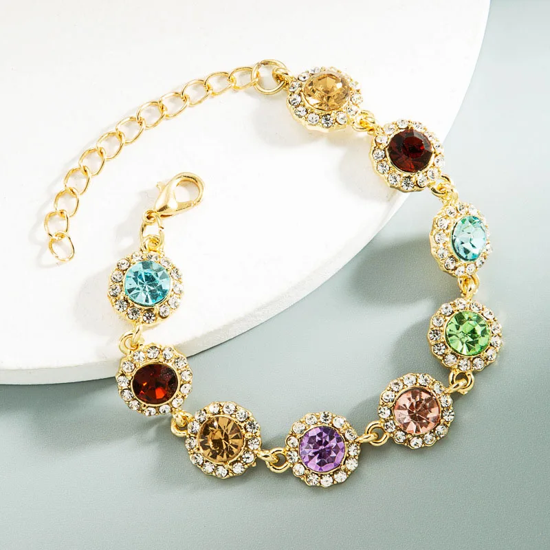 Korean Fashion New Color Rhinestone Chain Bracelet Luxury Crystal Bracelet for Women Cubic Zirconia Bangles Gift Jewelry
Korean Fashion New Color Rhinestone Chain Bracelet Luxury Crystal Bracelet for Women Cubic Zirconia Bangles Gift Jewelry