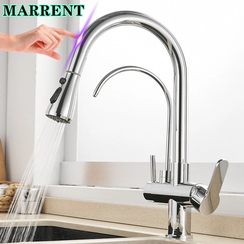 Smart Touch Kitchen Faucets with Pull Down Sprayer Hot Cold Kitchen Mixer Tap Chrome Kitchen Faucet with Water Filter Tap Touch
Smart Touch Kitchen Faucets with Pull Down Sprayer Hot Cold Kitchen Mixer Tap Chrome Kitchen Faucet with Water Filter Tap Touch