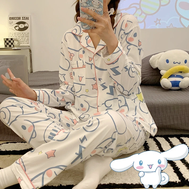 3XL Sanrios Cinnamoroll Kawaii Anime Cartoon cotton Pajamas Set Women plus size loose Spring Autumn Long Sleeve Sleepwear Gifts
3XL Sanrios Cinnamoroll Kawaii Anime Cartoon cotton Pajamas Set Women plus size loose Spring Autumn Long Sleeve Sleepwear Gifts