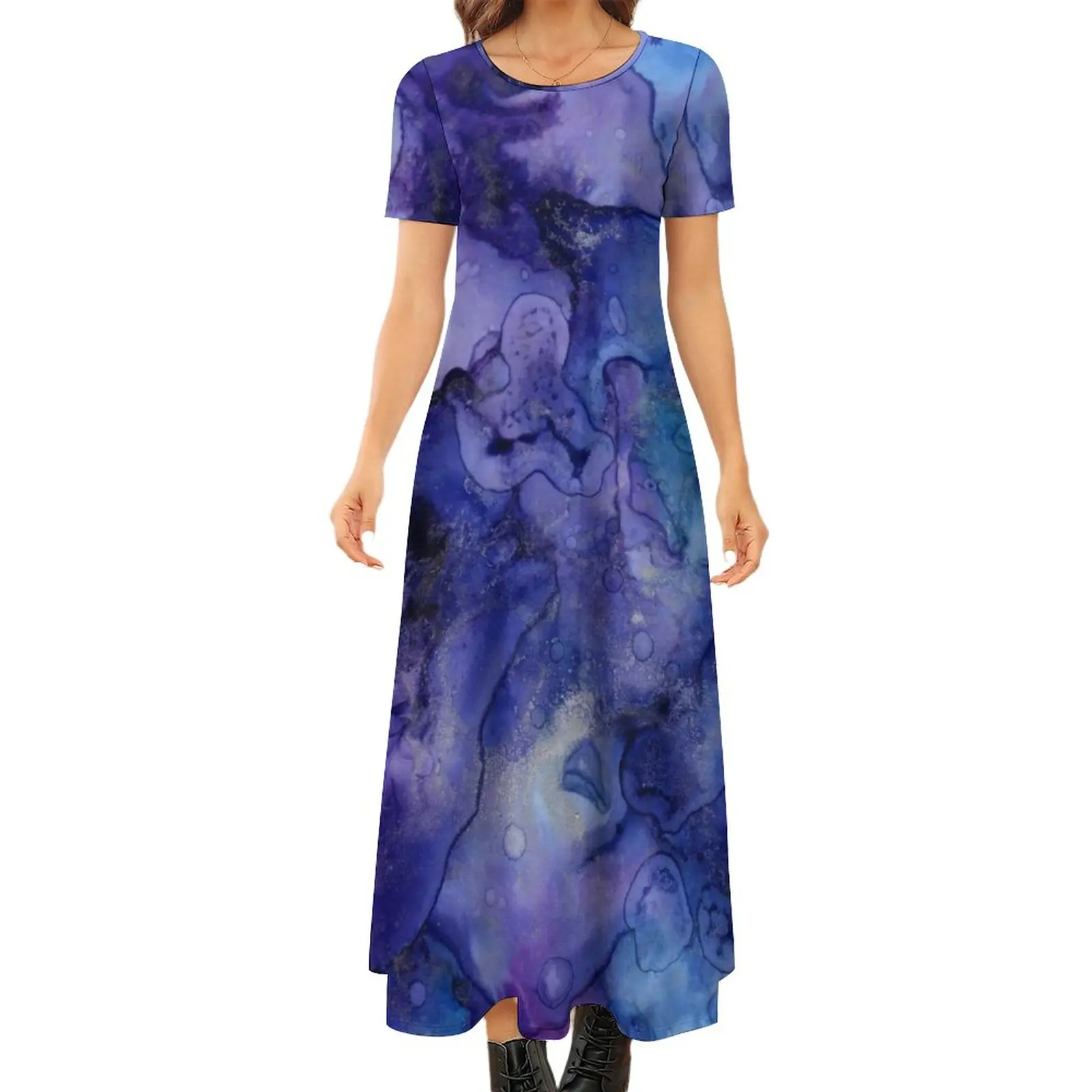 Marbled Abstract Print Dress Blue and Purple Liquid Modern Maxi Dress Street Fashion Boho Beach Long Dresses Graphic Vestidos
Marbled Abstract Print Dress Blue and Purple Liquid Modern Maxi Dress Street Fashion Boho Beach Long Dresses Graphic Vestidos