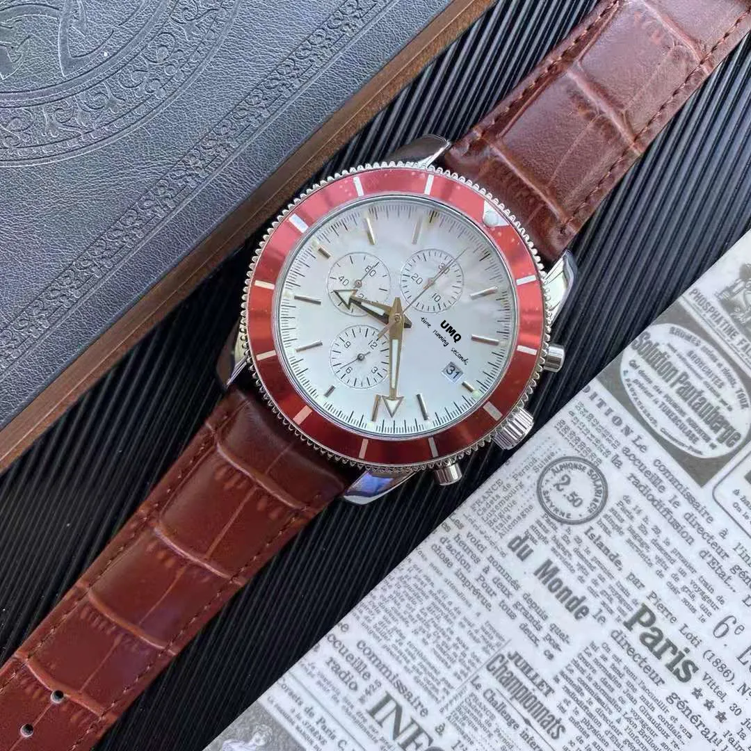 Luxury Men's Full Function Quartz Watch 46mm, Butterfly Buckle/Calf Leather Strap. stainless steel case aaa watch
Luxury Men's Full Function Quartz Watch 46mm, Butterfly Buckle/Calf Leather Strap. stainless steel case aaa watch