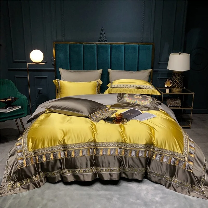 4/6/10Pcs Luxuious Duvet Cover 800tc Satin like Silk and Cotton Bedding Set Queen King size Bedspread Bed Sheet Pillowcases
4/6/10Pcs Luxuious Duvet Cover 800tc Satin like Silk and Cotton Bedding Set Queen King size Bedspread Bed Sheet Pillowcases