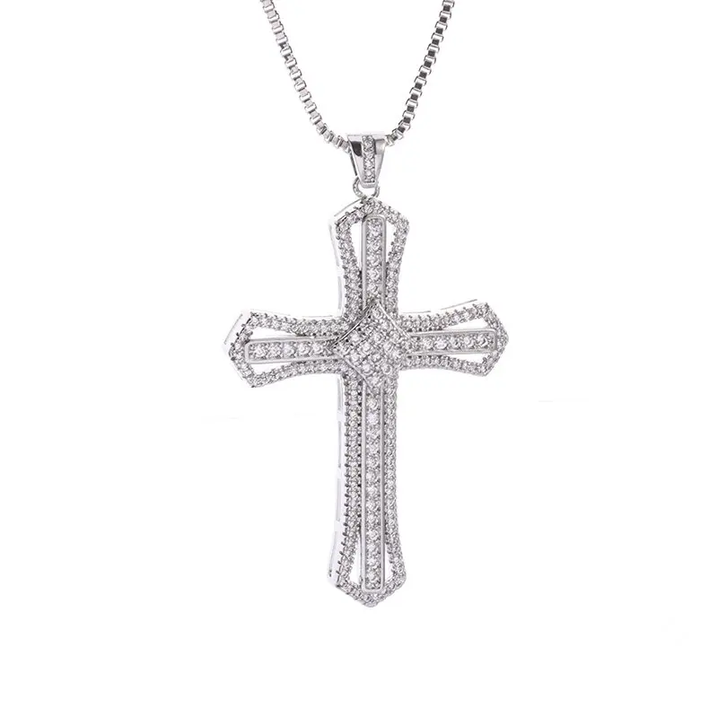 Shiny Micro Iced Crystal Zirconia Cross Pendant Religious Christian Necklace Women Popular Fashion Party Jewelry Girls Gifts
Shiny Micro Iced Crystal Zirconia Cross Pendant Religious Christian Necklace Women Popular Fashion Party Jewelry Girls Gifts