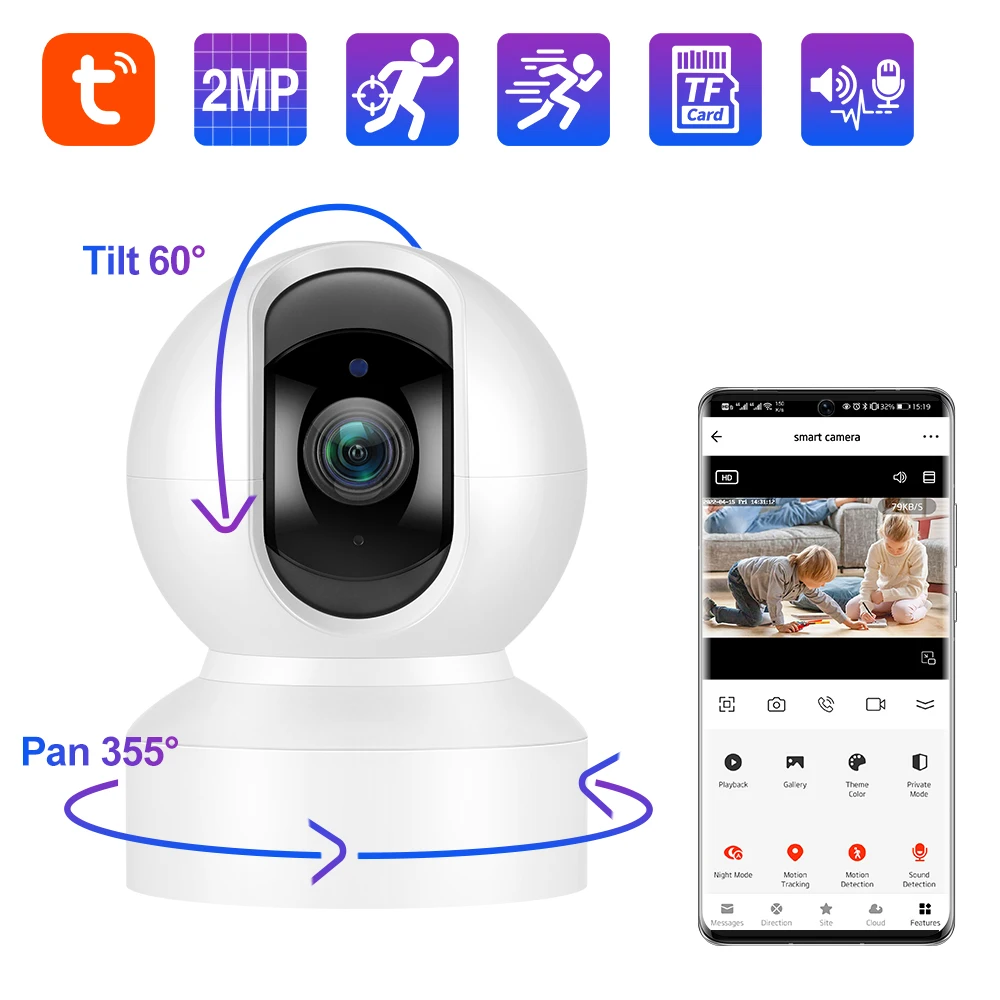 Techage 1080P PTZ Wi-Fi мини-камера умная 2MP внутренняя система видеонаблюдения Безопасность Дом двухстороннее аудио CCTV Беспроводная IP-камера
Techage 1080P PTZ Wi-Fi мини-камера умная 2MP внутренняя система видеонаблюдения Безопасность Дом двухстороннее аудио CCTV Беспроводная IP-камера