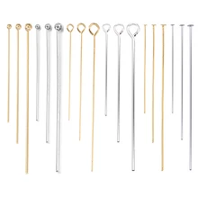 50/100Pcs Gold Color Stainless Steel Heads Eye Flat Head Pin Ball Head Pins for DIY Earrings Jewelry Making Accessories