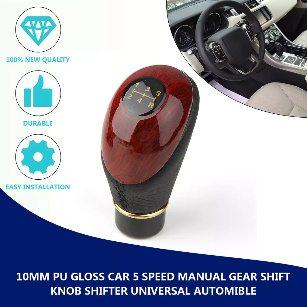AUTO PARTS 1PCS Wooden PU Leather Car Shift Knob Universal 5 Speed Lever Manual Gear Stick Knob Shift Gloss Fit For Car Truck Dr
AUTO PARTS 1PCS Wooden PU Leather Car Shift Knob Universal 5 Speed Lever Manual Gear Stick Knob Shift Gloss Fit For Car Truck Dr