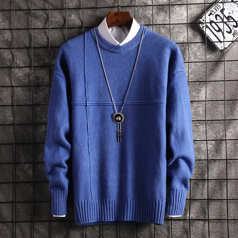 Mens Sweater White Blue O-Neck Pullovers Casual Black Sweater Fashion Long Sleeve Sweater Men
Mens Sweater White Blue O-Neck Pullovers Casual Black Sweater Fashion Long Sleeve Sweater Men