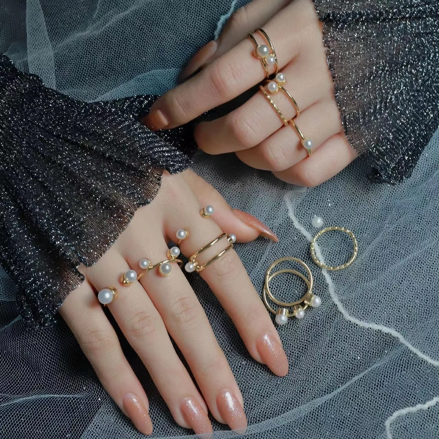 Kpop Симпатичные разноцветные Регулируемые кольца-цепочки с искусственным жемчугом и кристаллами для женщин
Kpop Симпатичные разноцветные Регулируемые кольца-цепочки с искусственным жемчугом и кристаллами для женщин