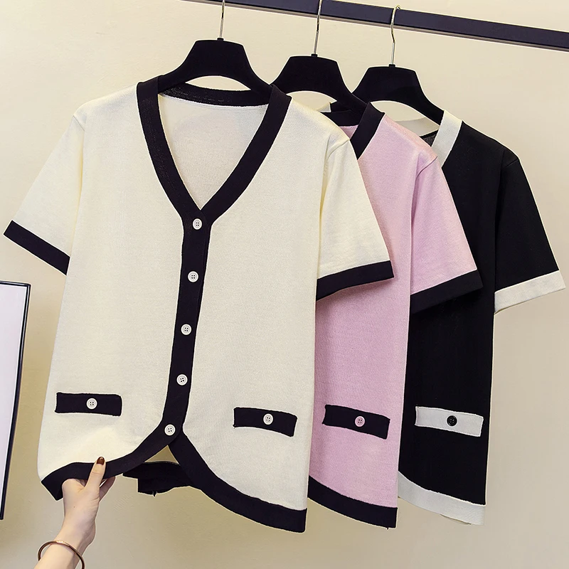 Large Size summer sweater Cardigan Women v-neck Button Up Knitted Jacket Cardigan Sweater Female elegant Coat out wear 4XL
Large Size summer sweater Cardigan Women v-neck Button Up Knitted Jacket Cardigan Sweater Female elegant Coat out wear 4XL