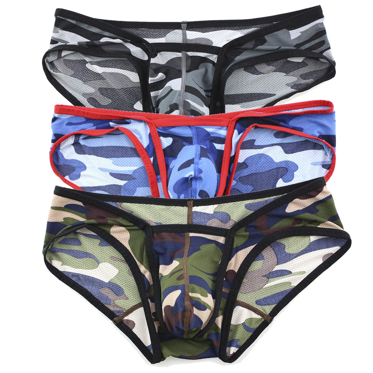 3PCS/Lot Camouflage Sexy Mens Briefs Camo Underwear Cueca Erotic Briefs Panties Men's Lingerie Gay Jockstrap Low Rise Underpants
3PCS/Lot Camouflage Sexy Mens Briefs Camo Underwear Cueca Erotic Briefs Panties Men's Lingerie Gay Jockstrap Low Rise Underpants