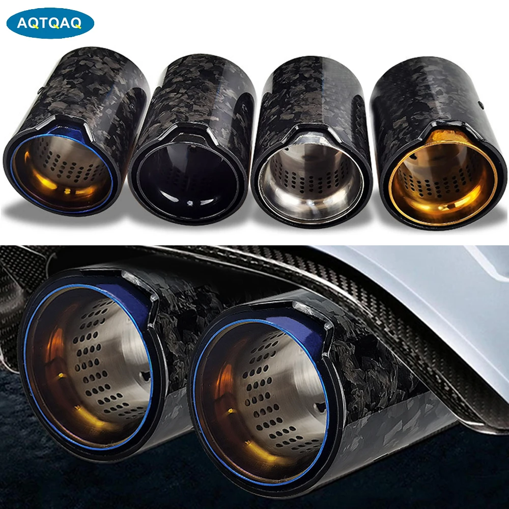 1 Pair Car Stainless Steel Forging Carbon Fiber Tail Throat Exhaust Pipe Muffler, Fit for BMW M2 M3 M4
1 Pair Car Stainless Steel Forging Carbon Fiber Tail Throat Exhaust Pipe Muffler, Fit for BMW M2 M3 M4