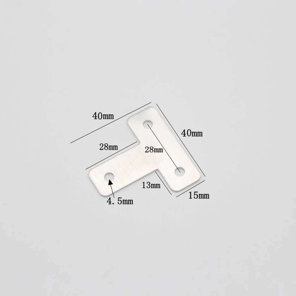 16PCS T Type Mending Plates Braces Corner Furniture Connections Stainless Steel T-Code Angle Code Furniture Fixing
16PCS T Type Mending Plates Braces Corner Furniture Connections Stainless Steel T-Code Angle Code Furniture Fixing