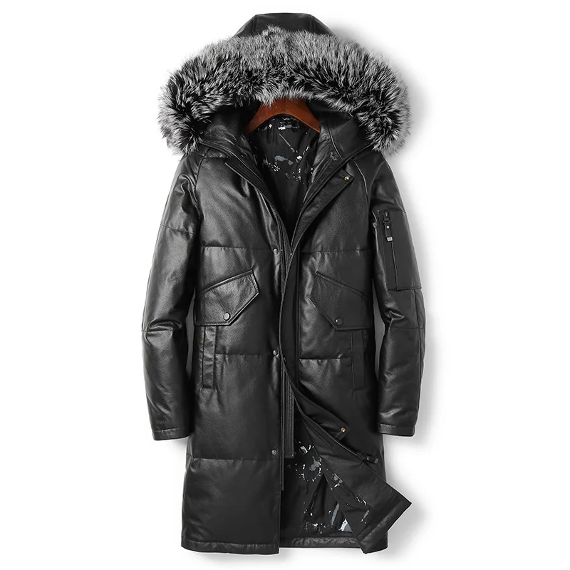 2023 Genuine Cowhide Leather Jacket Hooded Raccoon Fur Collar Coat for Men White Duck Down Parkas Jaquetas Gxy253
2023 Genuine Cowhide Leather Jacket Hooded Raccoon Fur Collar Coat for Men White Duck Down Parkas Jaquetas Gxy253