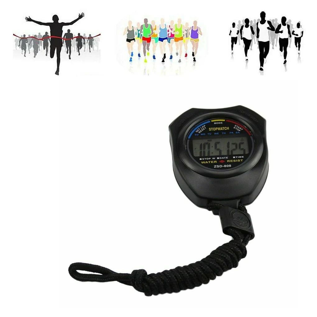 Digital Chronograph Stopwatch LCD Display Waterproof Sports Battery Powered Timer Counter Stop Watch
Digital Chronograph Stopwatch LCD Display Waterproof Sports Battery Powered Timer Counter Stop Watch