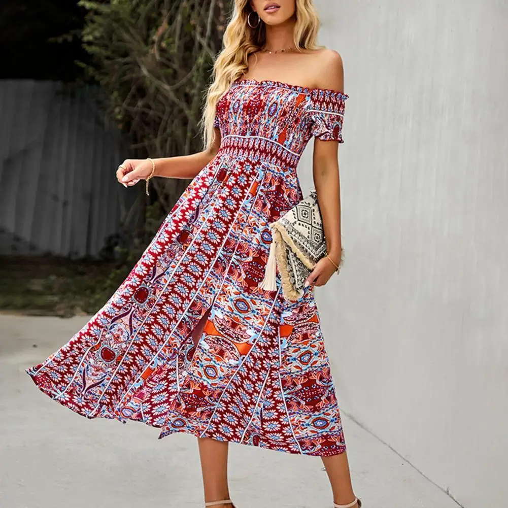 Платье в стиле бохо с открытыми плечами и разрезом на подоле, облегающее женское платье-трапеция с богемным принтом в стиле ретро, Дамское П...
Платье в стиле бохо с открытыми плечами и разрезом на подоле, облегающее женское платье-трапеция с богемным принтом в стиле ретро, Дамское П...