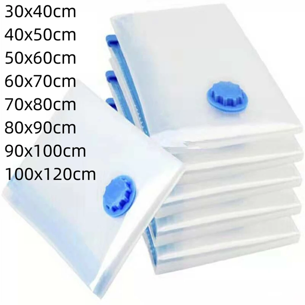 

Vacuum Bag For Clothes StorageBag With Valve Transparent Border Folding Compressed Organizers Travel Space Saving Seal Packet