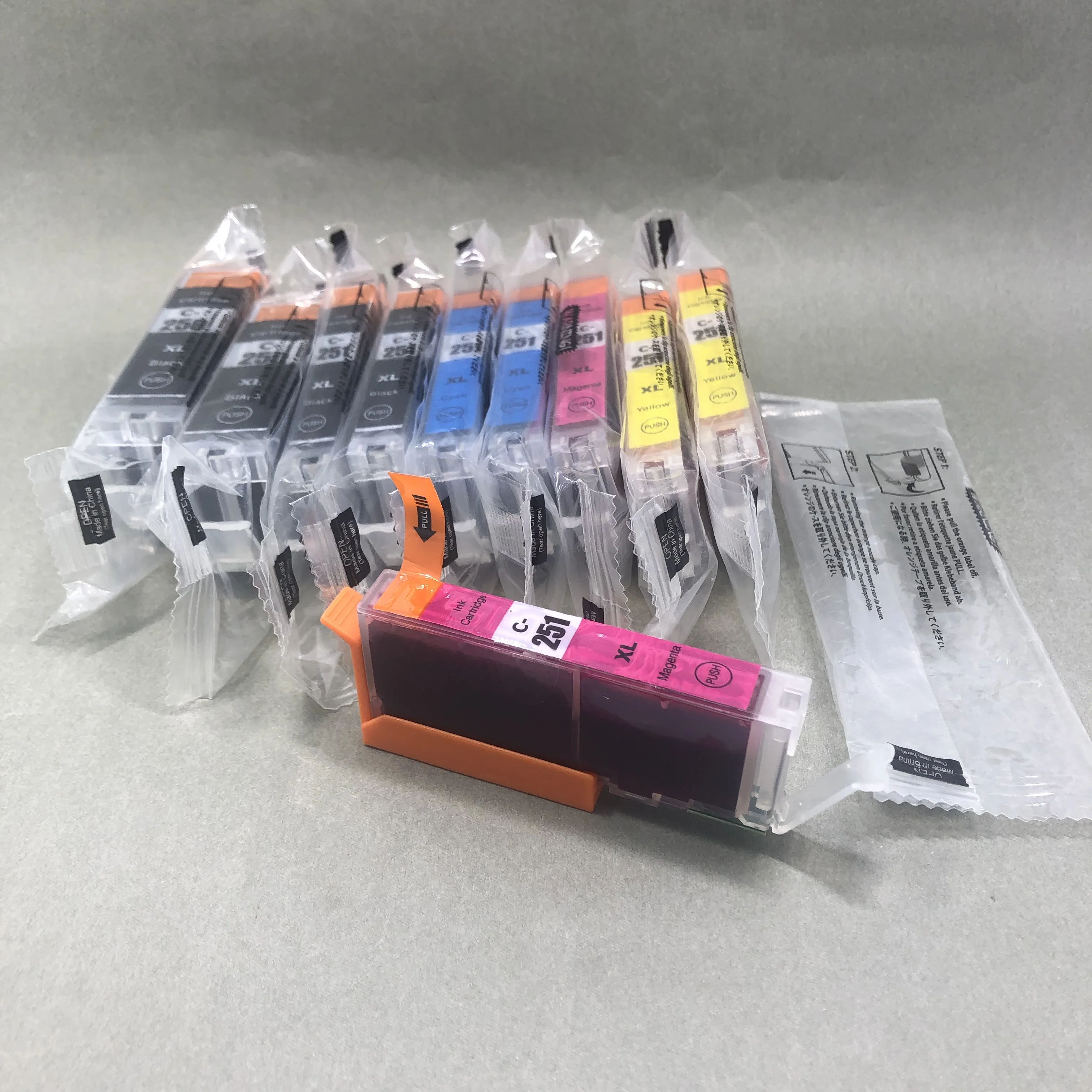 

10Pcs PGI-250XL CLI-251XL Compatible Ink Cartridge PGI-250 CLI-251 for Canon PIXMA MG5420 MG6320 MX722 MX922 iP7220 IX6820