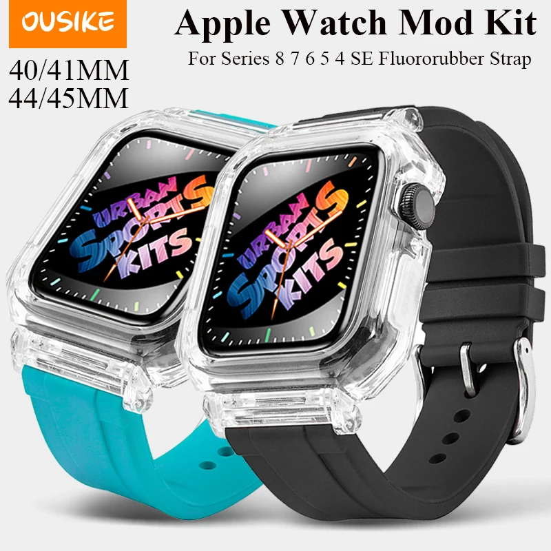 Прозрачный мод для Apple Watch 41 мм 40 мм 45 мм 44 мм, ремешок из флюоруберов для iWatch Series 8 7 6 5 4 SE, силиконовый ремешок
Прозрачный мод для Apple Watch 41 мм 40 мм 45 мм 44 мм, ремешок из флюоруберов для iWatch Series 8 7 6 5 4 SE, силиконовый ремешок