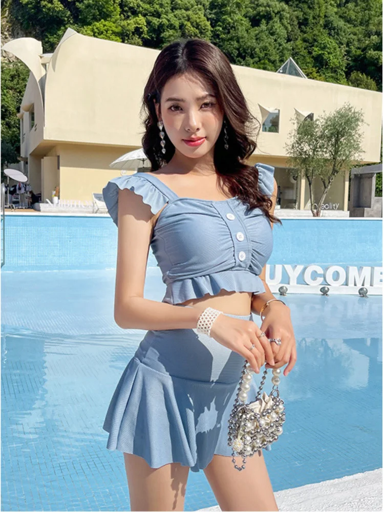 Ruffle High Waist Two-piece Swimsuit Ladies Clothes Outfit Solid Color Extreme Thong Summer Clothing 2023 Conservative Sexy Y2k
Ruffle High Waist Two-piece Swimsuit Ladies Clothes Outfit Solid Color Extreme Thong Summer Clothing 2023 Conservative Sexy Y2k