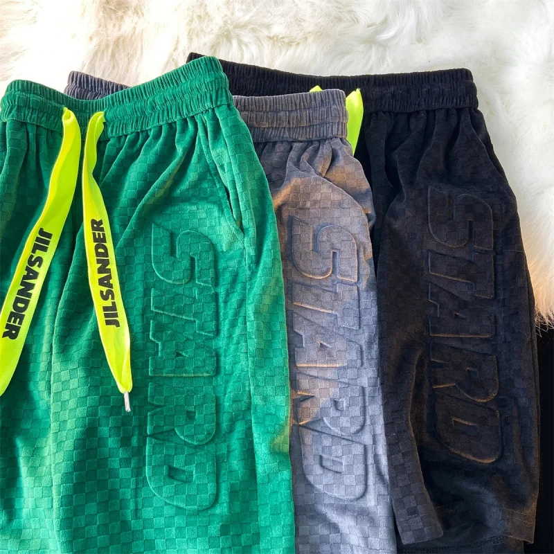 Summer Letter Embossing Beach Shorts Mens Fashion Trends Hawaiian Short Pants Teenage Loose Fit Short Pants Hip Hop Streetwear
Summer Letter Embossing Beach Shorts Mens Fashion Trends Hawaiian Short Pants Teenage Loose Fit Short Pants Hip Hop Streetwear