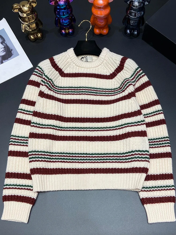 2023 New Women Style Autumn Winter Stripe Pullover High Quality Luxury Fashion Y2k Clothing Brand Design Versatile Woman Tops
2023 New Women Style Autumn Winter Stripe Pullover High Quality Luxury Fashion Y2k Clothing Brand Design Versatile Woman Tops