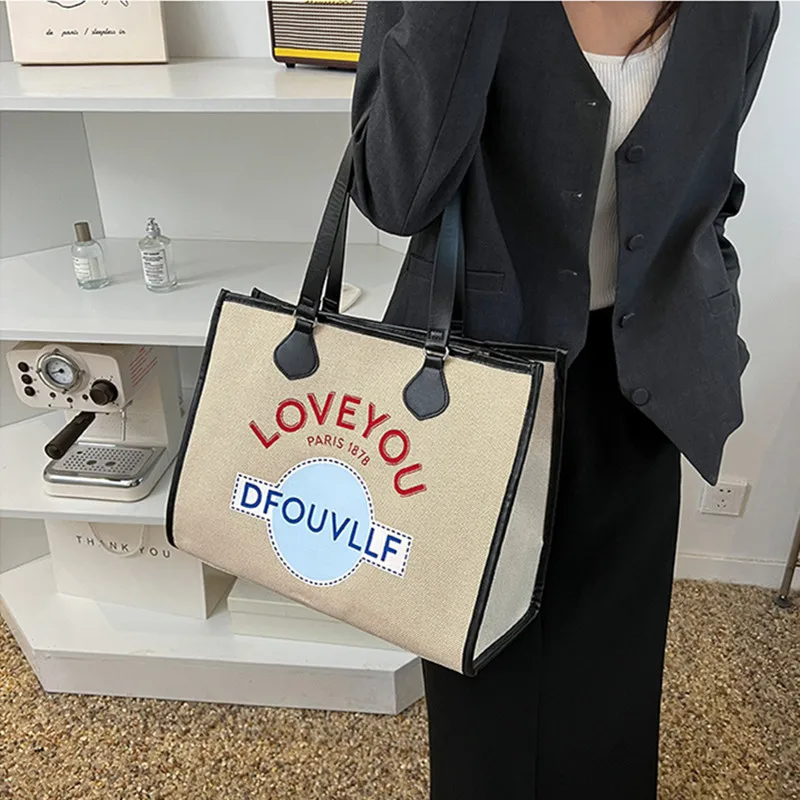 Women Canvas Shoulder Bag Simple Ladies Shopping Bags Women's Large Capacity Handbags Casual Tote Books Pouch For Girls
Women Canvas Shoulder Bag Simple Ladies Shopping Bags Women's Large Capacity Handbags Casual Tote Books Pouch For Girls