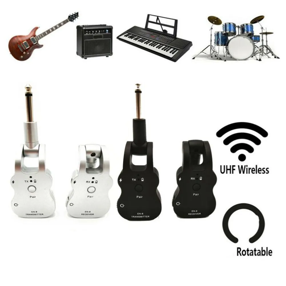 UHF Guitar Bass Wireless System Audio Transmitter Receiver Built-in Rechargeable Guitar Accessories Transmitter Receiver
UHF Guitar Bass Wireless System Audio Transmitter Receiver Built-in Rechargeable Guitar Accessories Transmitter Receiver