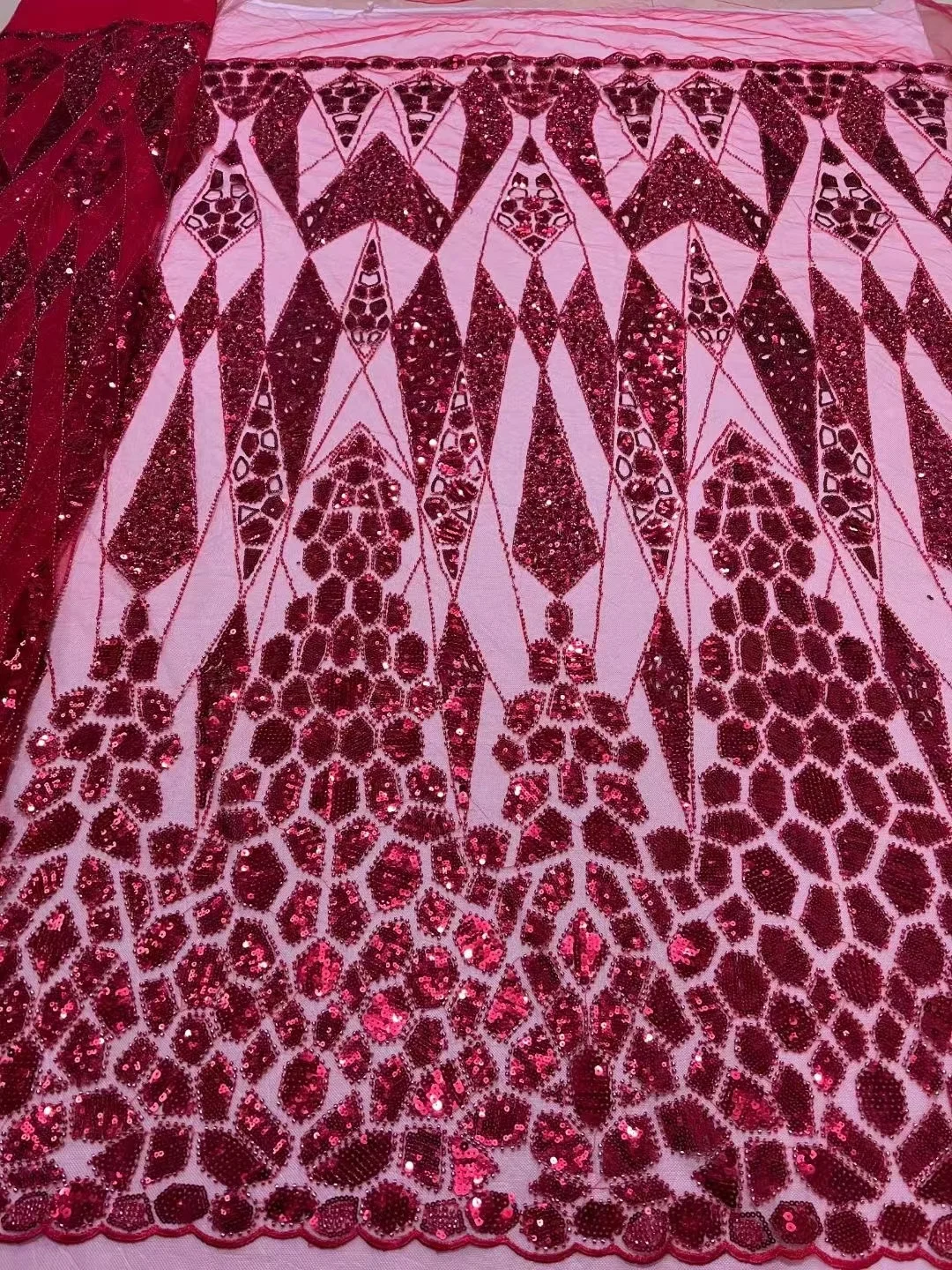 

Роскошные бусины, африканская Кружевная Ткань 5 ярдов 2023, высокое качество, французский тюль, блестки, нигерийские Свадебные ткани Asoebi, шитье