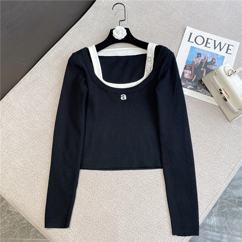 ZCSMLL 2021 winter new fashion off-shoulder letter shoulder straps Slim contrast color long-sleeved pullover sweater women
ZCSMLL 2021 winter new fashion off-shoulder letter shoulder straps Slim contrast color long-sleeved pullover sweater women
