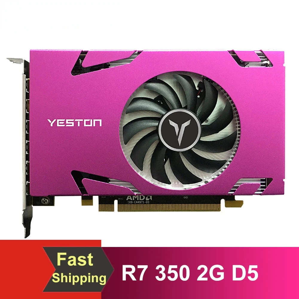 Yeston R7 350 2G D5 6MINIDP 6-screen Graphics Card Support Split Screen 750/4000MHz 2G/128bit/GDDR5 with 6 Mini DP Ports
Yeston R7 350 2G D5 6MINIDP 6-screen Graphics Card Support Split Screen 750/4000MHz 2G/128bit/GDDR5 with 6 Mini DP Ports