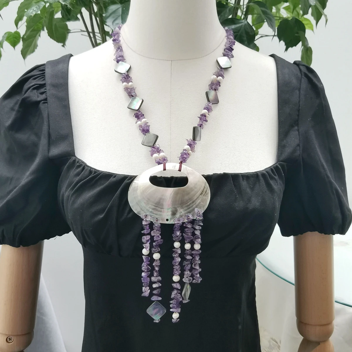 Lii Ji Purple Color Tassels Necklace 66cm Amethysts Pearl Shell Pendant Women Jewelry Stock Sale
Lii Ji Purple Color Tassels Necklace 66cm Amethysts Pearl Shell Pendant Women Jewelry Stock Sale