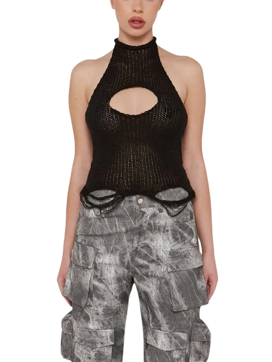 Women s Halter Knit Crop Tops Summer Tie Open Back Crochet Hollow Out Sleeveless Tank Tops Y2K Clubwear (Pink L)
Women s Halter Knit Crop Tops Summer Tie Open Back Crochet Hollow Out Sleeveless Tank Tops Y2K Clubwear (Pink L)