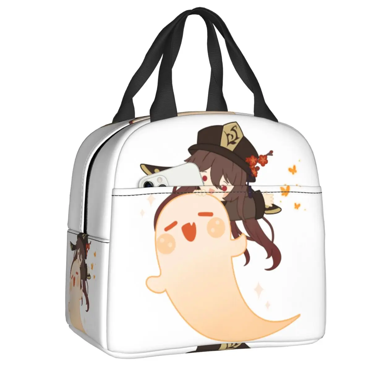 Genshin Impact Insulated Lunch Tote Bag Women Hu Tao Cute Ghost Halloween Resuable Thermal Cooler Bento Box Kids School Children
Genshin Impact Insulated Lunch Tote Bag Women Hu Tao Cute Ghost Halloween Resuable Thermal Cooler Bento Box Kids School Children
