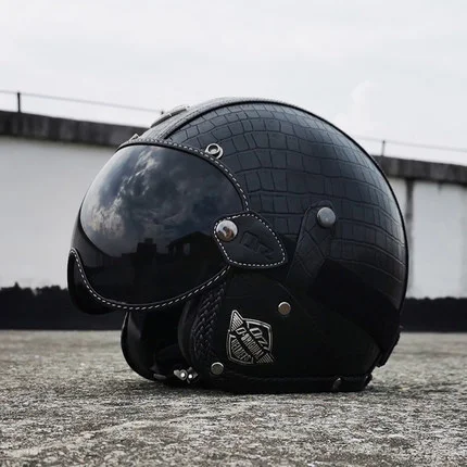 2022 3/4 New For man PU Leathe Motorbike Helm Open Face Motorcycle Helmet half face Retro DOT approved Motocross Helmets
2022 3/4 New For man PU Leathe Motorbike Helm Open Face Motorcycle Helmet half face Retro DOT approved Motocross Helmets