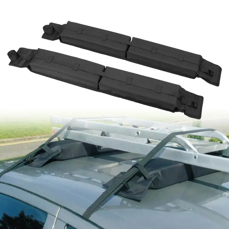 

Universal Car Roof Rack Space Saving Easy To Install Car Roof Luggage Rack Soft Roof Strips To Fix Kayaks Surfboards On The Roof