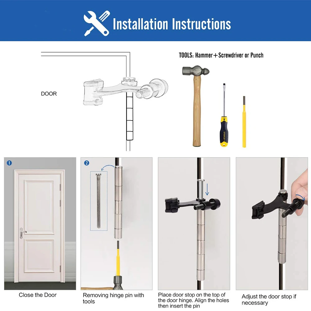 Brand New Pin Door Stopper For Hinged Doors Adjustable Doorstops Kit Replacement Thicken Zinc Ally Tips Hardware
Brand New Pin Door Stopper For Hinged Doors Adjustable Doorstops Kit Replacement Thicken Zinc Ally Tips Hardware