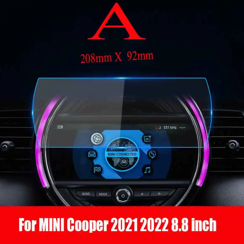 

8.8 inch For MINI Cooper F54 F55 F56 F57 F60 2016-2022 Automotive Interior GPS Navigation Screen Tempered Glass Protective Film