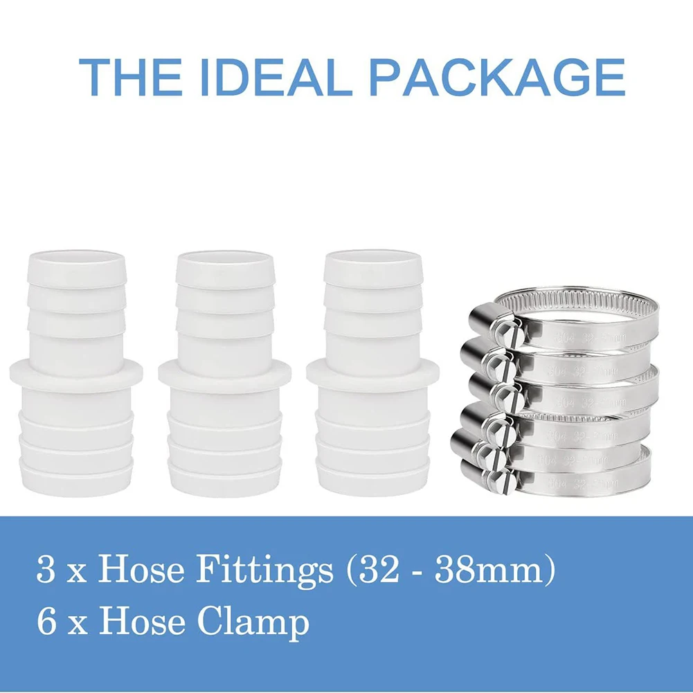 1 Set Hose Connector Set With 32-38 Mm Hose Clamps For Spas Hot Tubs Swimming Pool Hose Adapter Connecting Hose Nozzle
1 Set Hose Connector Set With 32-38 Mm Hose Clamps For Spas Hot Tubs Swimming Pool Hose Adapter Connecting Hose Nozzle