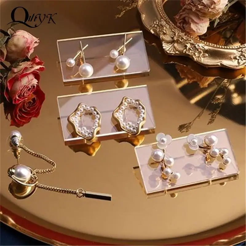 

10pcs Stud Earrings Display Holder Acrylic Sheet Nail Piercing Jewelry Exhibition Stand Card Ear Studs Storage Rack Organizer