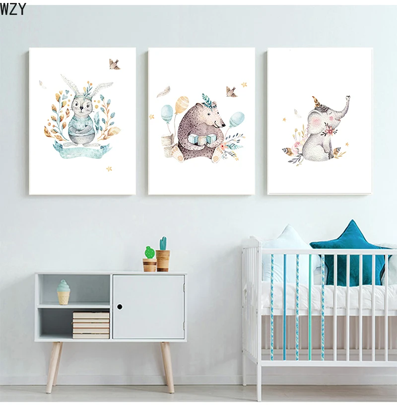 Elephant Rabbit Bear Wall Art Canvas Painting Animals Nordic Posters And Prints Cartoon Wall Pictures Baby Kids Room Home Decor
Elephant Rabbit Bear Wall Art Canvas Painting Animals Nordic Posters And Prints Cartoon Wall Pictures Baby Kids Room Home Decor
