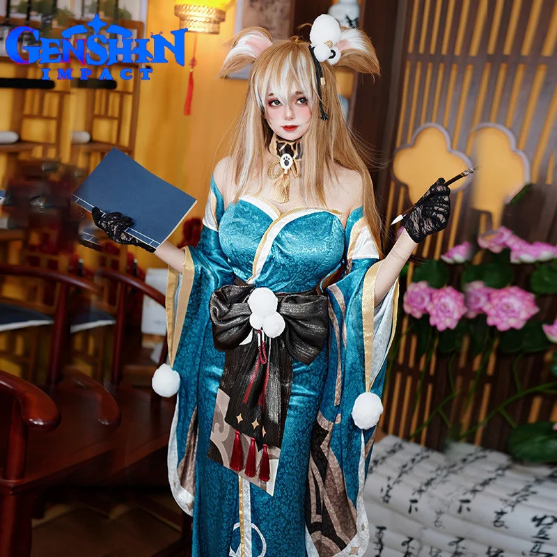 Game Anime Genshin Impact Hina Cosplay Gorou's Invitation Party Dress Dating Uniform Girl Costume Long Dress Giving Socks Gloves
Game Anime Genshin Impact Hina Cosplay Gorou's Invitation Party Dress Dating Uniform Girl Costume Long Dress Giving Socks Gloves